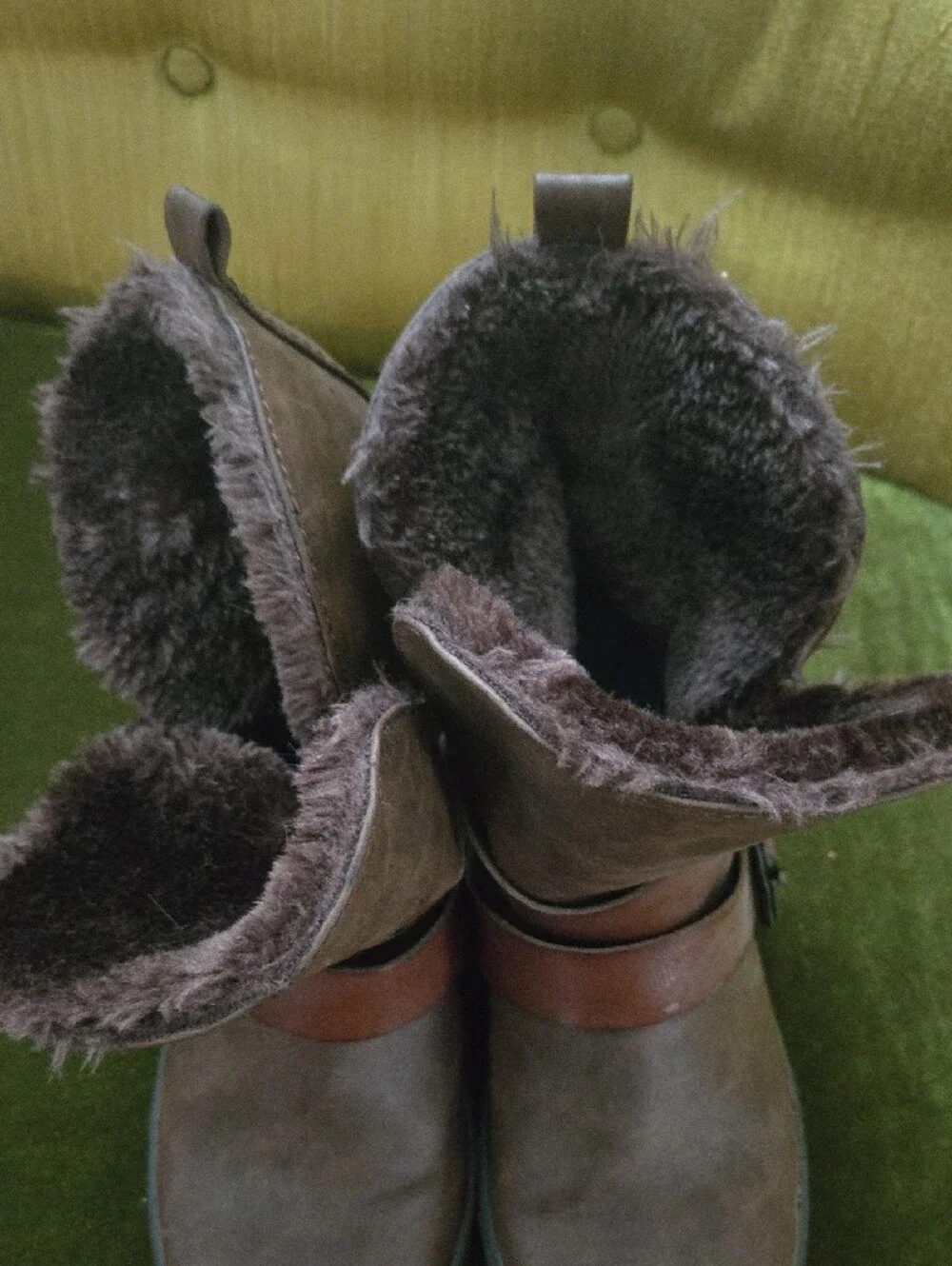 Blowfish Women's Brown Faux-Fur Lined Ankle Boots W 7